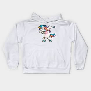 Cartoon Unicorn Dabbing Kids Hoodie